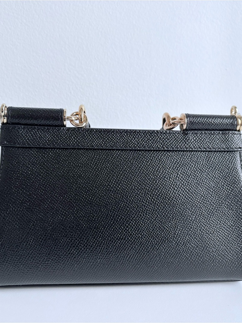 NWT - Dolce & Gabbana Black Sicily Mini Dauphine Leather Handbag - Picture 6 of 13